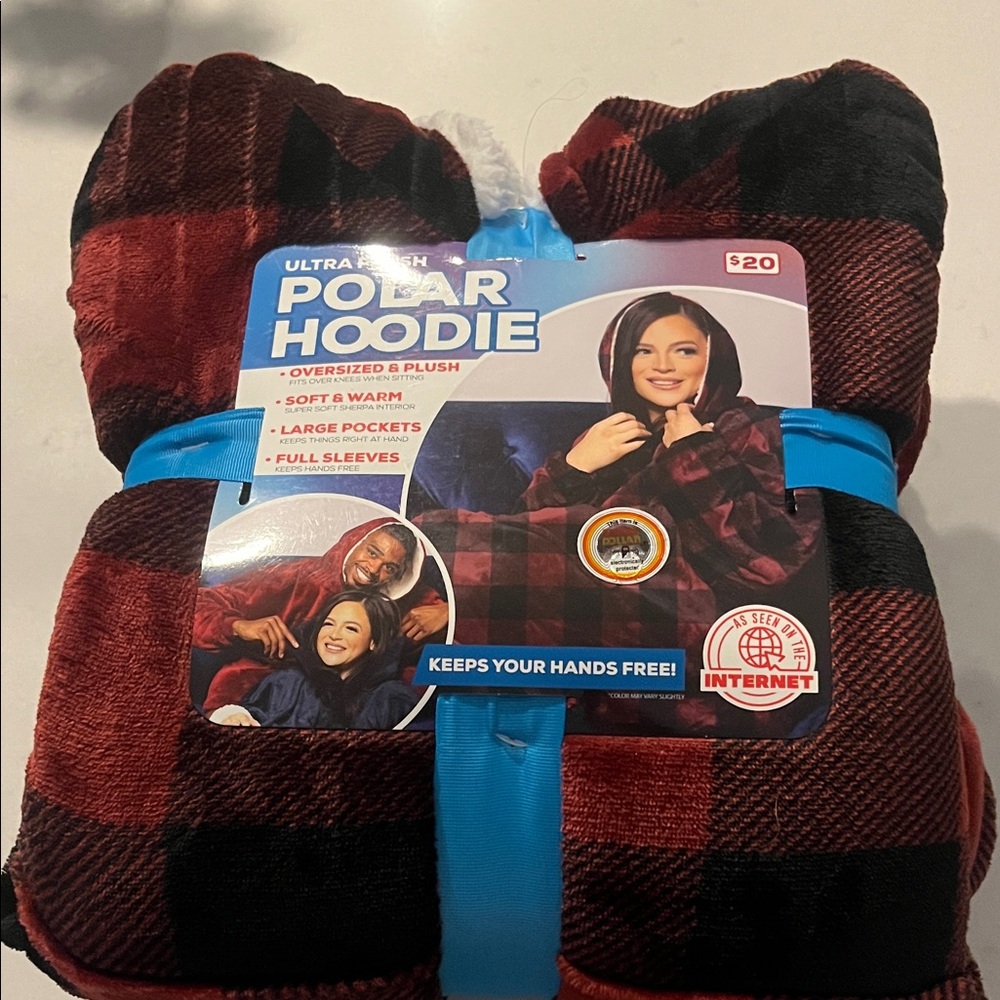 As Seen On TV Red and Black Polar Hoodie